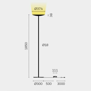 Classic standing light vloerlamp Kreon