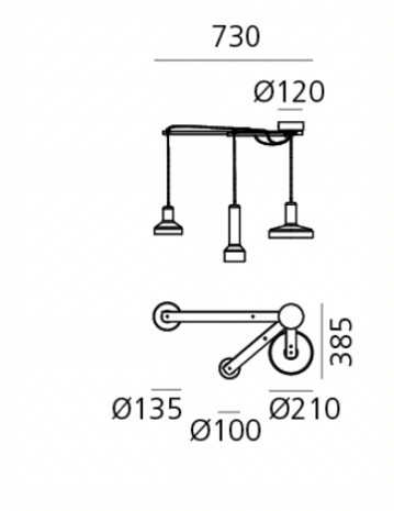 Stablight suspension hanglamp Artemide - sale 