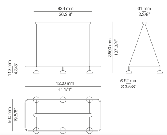 Cupolina  T-3935 hanglamp Estiluz 