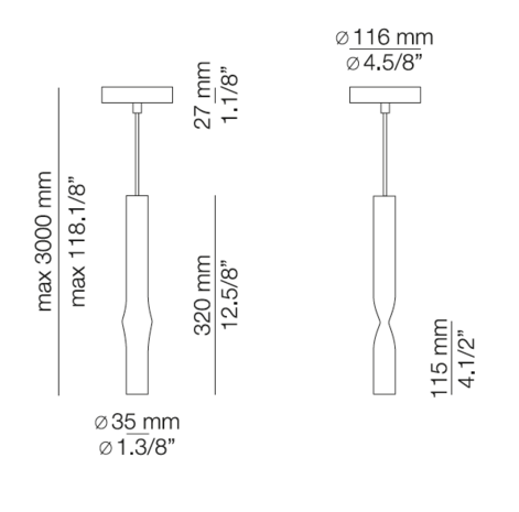 Flow T-3734S hanglamp Estiluz 