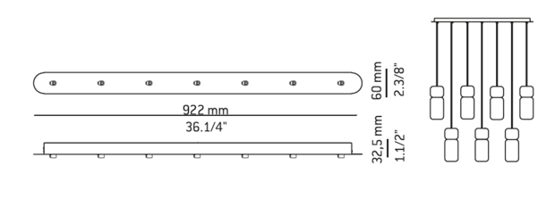 Flow T-3735S hanglamp Estiluz 