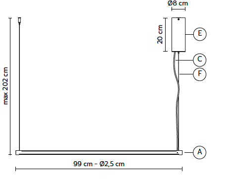 Cupido 99 cm hanglamp Karman Italia 