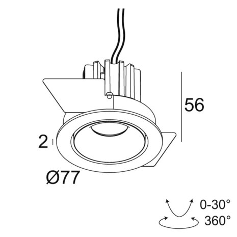 Mini Reo II OK X 92737 IP65 inbouwspot outdoor Deltalight