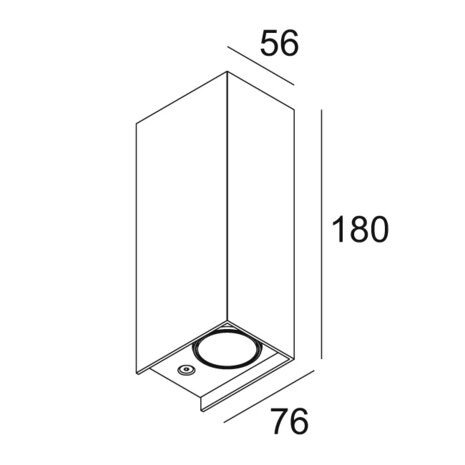 Mono II down-up led 930 IP54 wandlamp outdoor Deltalight