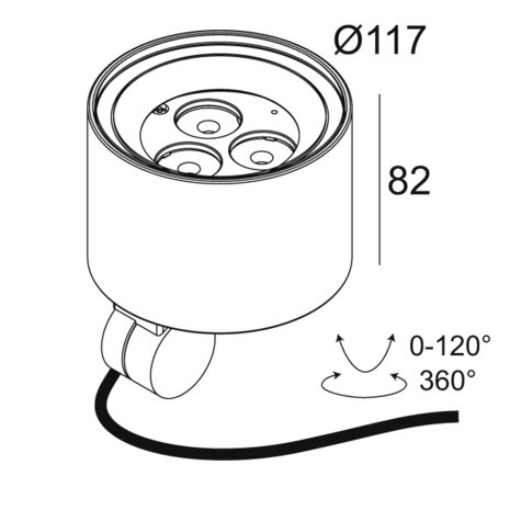 Frax sb superspot 9308 IP65 wandlamp outdoor Deltalight