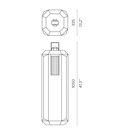 Cube large batterij outdoor tafellamp Contardi