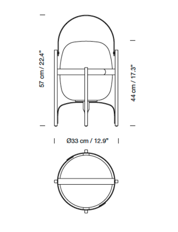 Cesta exterior outdoor tafellamp Santa & Cole 