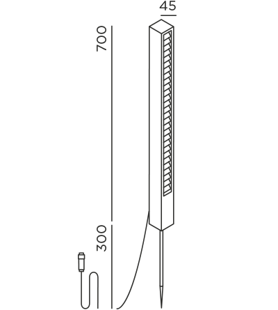 Lin 70 spike connect outdoor vloerlamp IP44.de