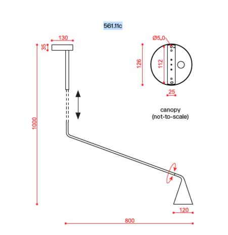 561.11c Gordon plafondlamp Tooy