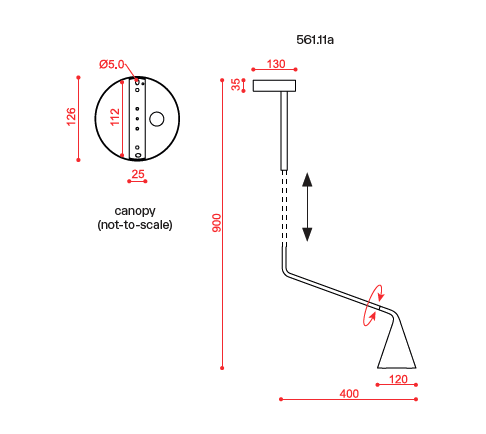 561.11a Gordon plafondlamp Tooy