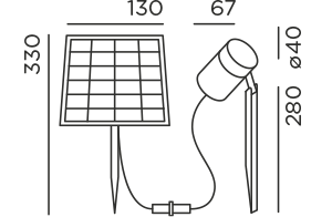 Piek mini solar outdoor vloerlamp IP44.de