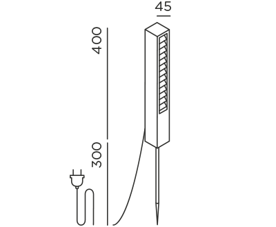 Lin 40 spike Movable outdoor vloerlamp IP44.de