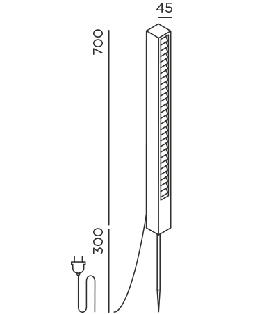 Lin 70 spike Movable outdoor vloerlamp IP44.de