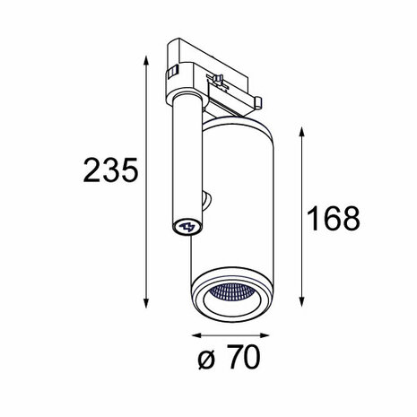 Médard 70 track led dali dim gi (3-fase) railspot Modular