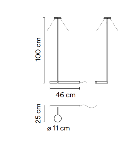 Flat 5955 vloerlamp Vibia 