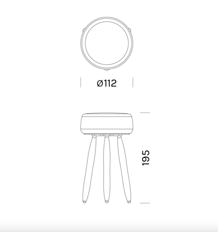 Drum portable tafellamp Olev