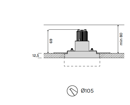 Tiny Ghost inbouwspot Olev