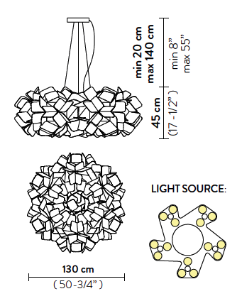 Clizia mama non mama 130 suspension hanglamp Slamp