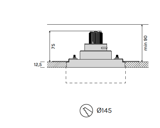 Tiny Adjustable Ghost inbouwspot Olev