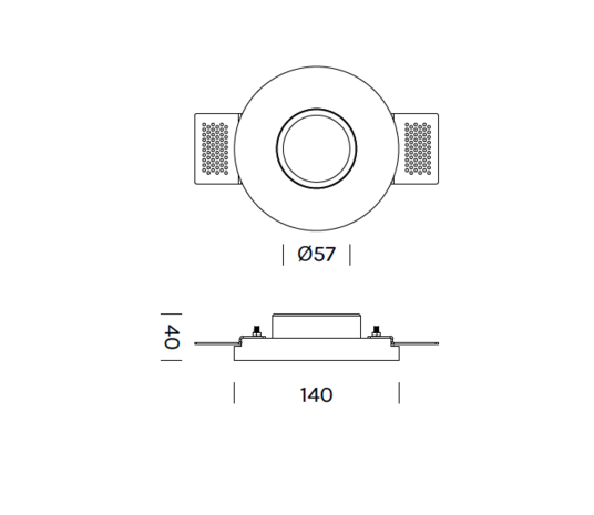 Tiny Adjustable Ghost inbouwspot Olev