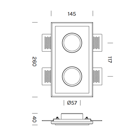 Tiny Adjustable Ghost inbouwspot Olev