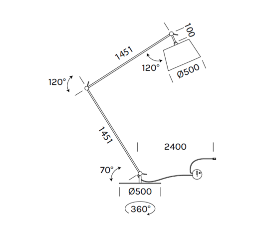 Jointed vloerlamp Olev