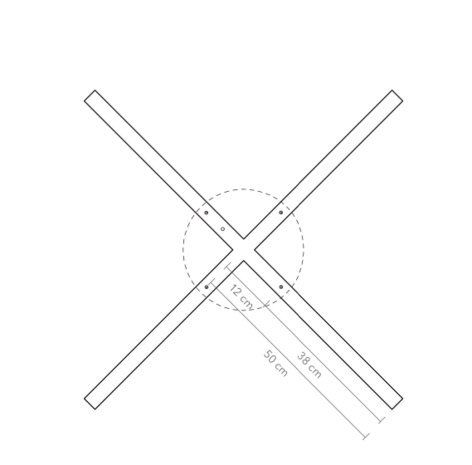 X Model Cordless Ø 100 cm hanglamp Anour