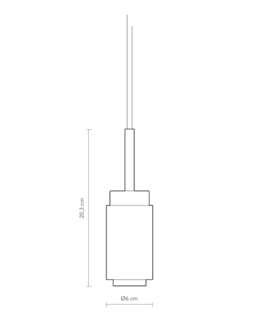 Donya Onyx Cylinder White hanglamp Anour