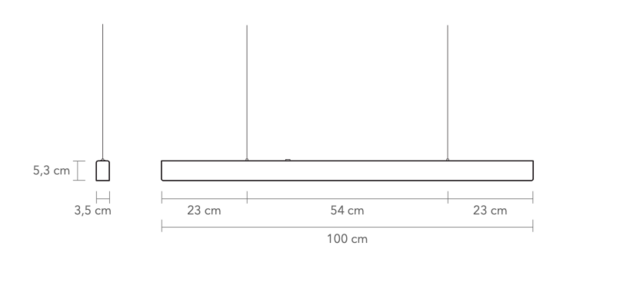 I Model Cordless 100 cm hanglamp Anour