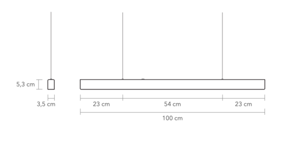 I Model Cordless 100 cm  hanglamp Anour