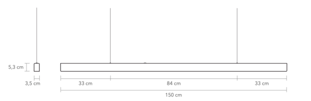 I Model Cordless 150 cm hanglamp Anour