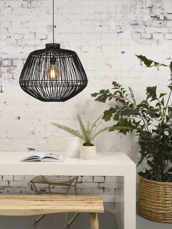 Madagascar rattan black hanglamp Good & Mojo 