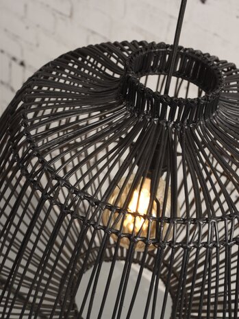 Madagascar rattan black hanglamp Good & Mojo 