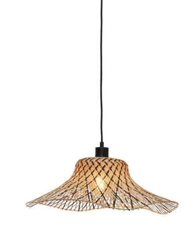 Ibiza S 50x15 black/natural hanglamp Good & Mojo 