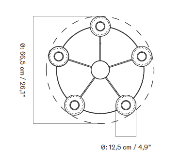 Collector Chandelier 5 hanglamp Audo