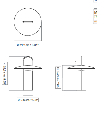 Ray table black portable tafellamp Audo