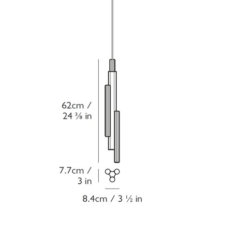 Hail 3 light short hanglamp Lee Broom