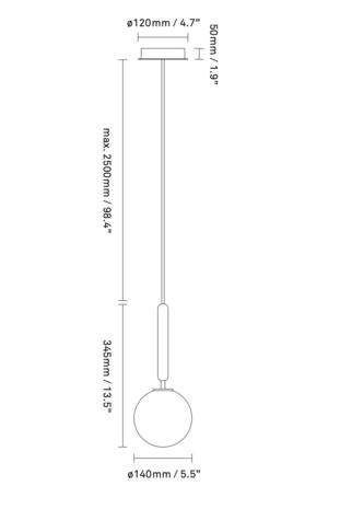 Miira 1 brass/opal hanglamp Nuura 