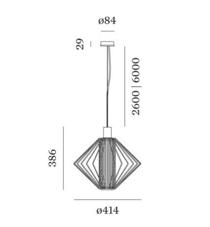 Wiro diamond 1.0 hanglamp Wever & Ducre 