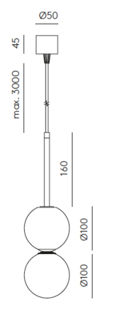 Dalt C1280 hanglamp Aromas 