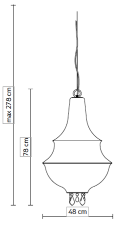 Lady D ø 48 cm outdoor hanglamp Karman Italia 