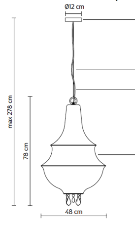 Lady D ø 48 cm hanglamp Karman Italia 