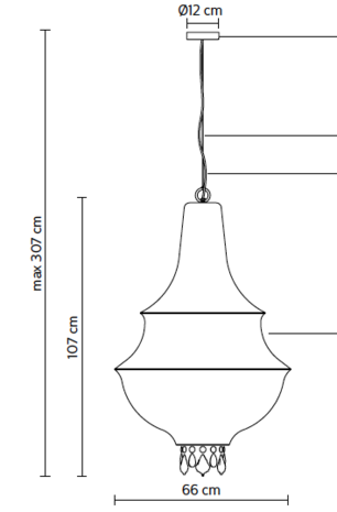 Lady D ø 66 cm hanglamp Karman Italia 