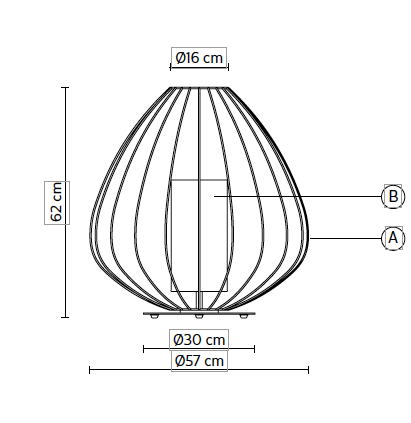 Cell ø 57 cm outdoor vloerlamp Karman Italia 