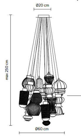 Ceraunavolta ø 60 cm hanglamp Karman Italia 