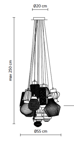 Ceraunavolta ø 55 cm hanglamp Karman Italia 