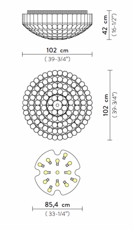 Odeon ceiling large plafondlamp Slamp