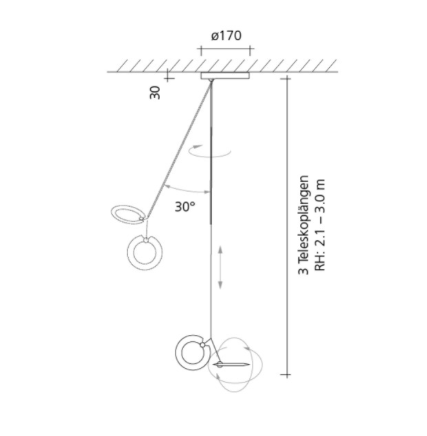 Oyo D standaard hanglamp Baltensweiler