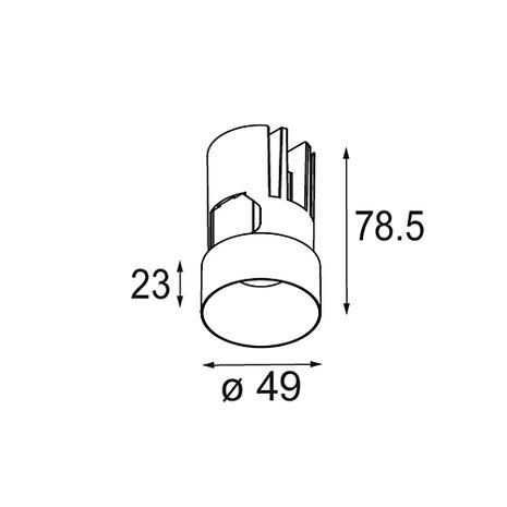 Minude Out Recessed 49 23  inbouwspot Modular