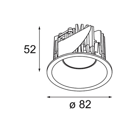 Smart Lotis Recessed 82  inbouwspot Modular